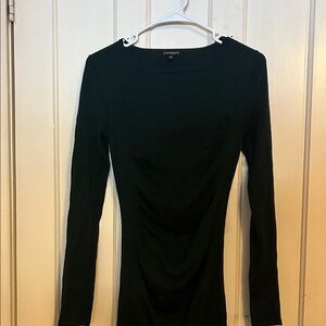 Express Dark Green Long Sleeve Dress
